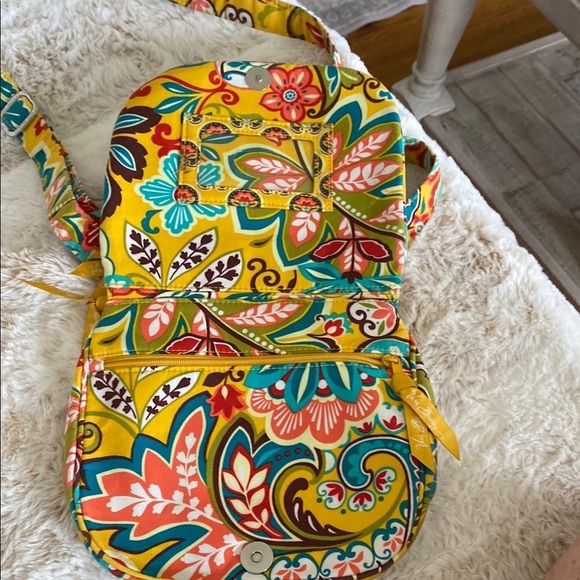 Vera Bradley Vibrant Yellow and Red Crossbody Bag - Picture 3 of 12